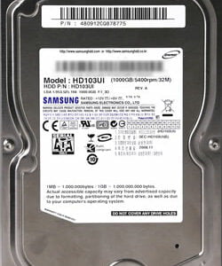 Datenrettung von Samsung HD103UI Festplatte
